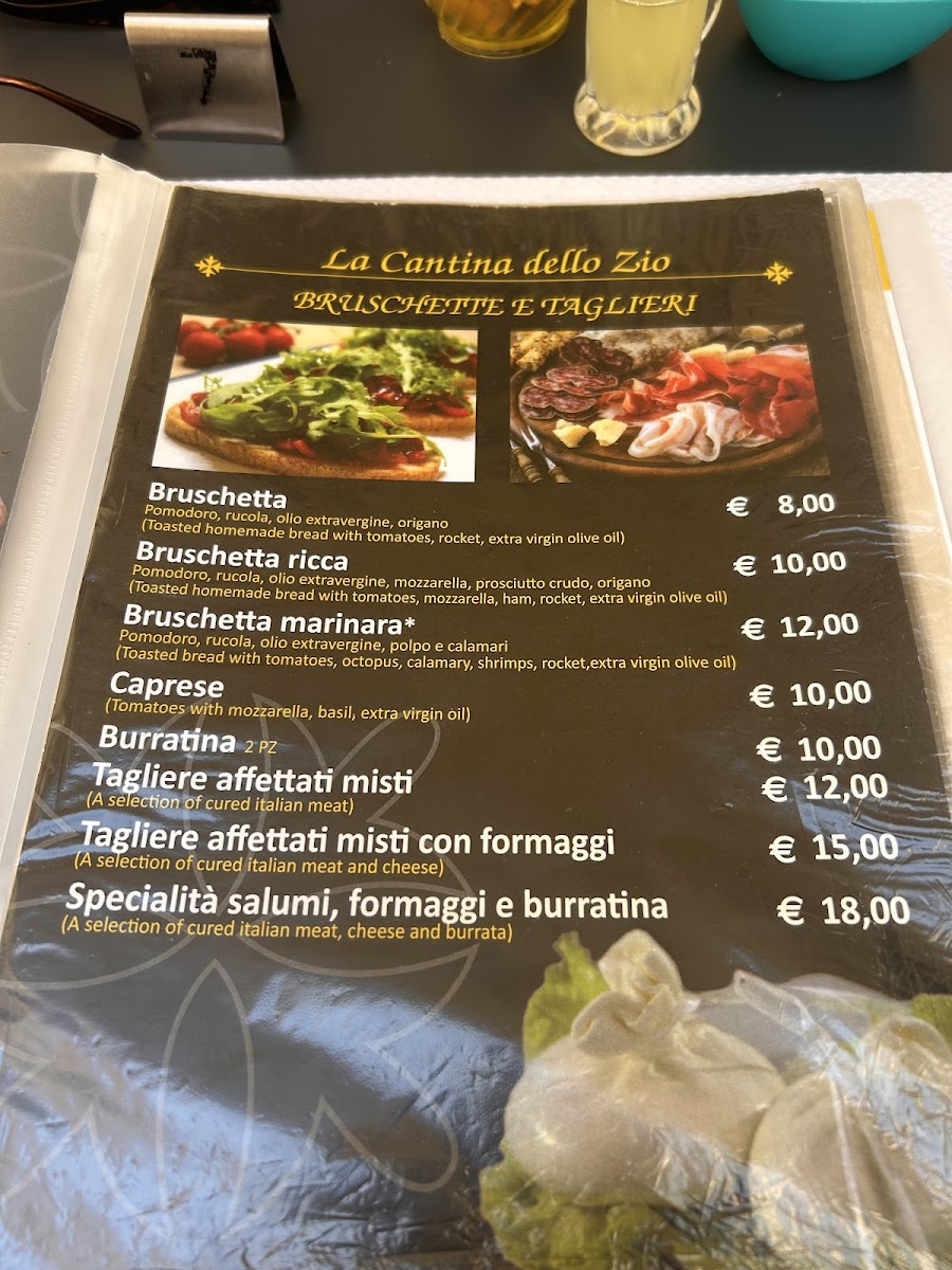 La Cantina dello Zio Menu - Image 1